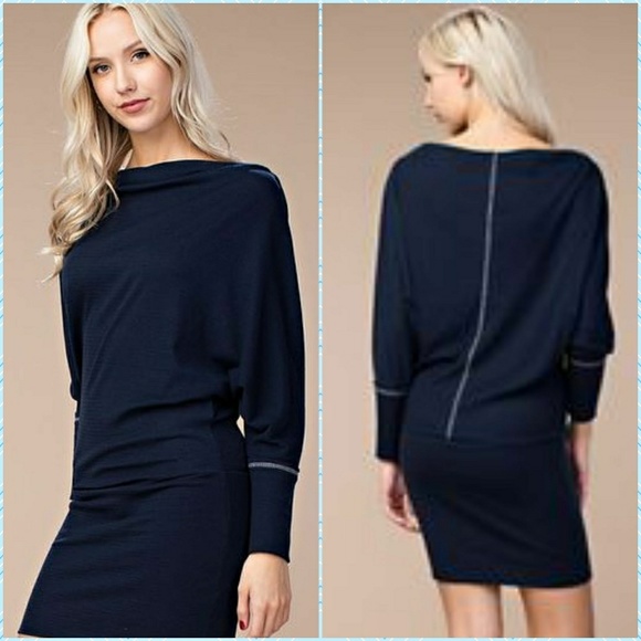 NWT Navy Sweater Dress - Picture 1 of 3